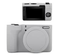 MUZIRI KINOKOO Silicona Funda para Canon PowerShot V1 Cámara - Cubierta Protectora Suave con Tapa de Lente extraíble para cámara V1 Vlog - Ajuste Ajustado & antiarañazos - Gris