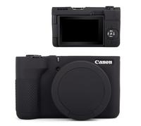 MUZIRI KINOKOO Silicona Funda para Canon PowerShot V1 Cámara - Cubierta Protectora Suave con Tapa de Lente extraíble para cámara V1 Vlog - Ajuste Ajustado & antiarañazos - Negro