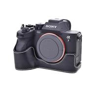 MUZIRI KINOKOO Sony A7R V/A7 IV - Funda protectora de piel sintética compatible con cámara digital Sony Alpha 7R V/A7M4/A7R5/ILCE-7M4/ILCE-7RM5 con compartimento para batería y diseño de agarre de