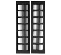 MUZIT 2 Cubiertas de ventilación internas Negras, 80 mm Ancho, Rejillas, Cubierta Rejilla, for Armario y(80x500mm)