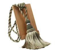 MUZIT Abrazaderas for Cortinas, Abrazaderas de Cuerda for, 1 Unidad, Abrazadera con Borla for Cortina, poliéster, Soporte Individual for, decoración for el hogar, Flecos Hecha a Mano(Green)