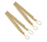 MUZIT Abrazaderas for Cortinas, Abrazaderas de Cuerda for (2 Unidades), Trenzada satén, for, sujetacortinas, Correas for, Accesorios for(Gold)