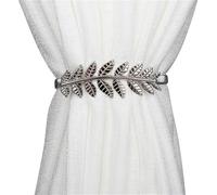 MUZIT Abrazaderas for Cortinas, Abrazaderas de Cuerda for, aleación for, elásticas for Ventana, Decorativas for(Silver)