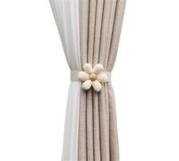 MUZIT Abrazaderas for Cortinas, Abrazaderas de Cuerda for, Cinta for con Flores, cordón Tejido for, Hebilla for Dibujos Animados, Abrazadera for Borla(Beige B)