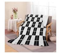 MUZIT Christmas Blanket,Flannel Fleece Throw Blanket -Geometric Print Double Bed, All Season, No Shed No Pilling,Car, Checkered Pattern(130x150 cm)
