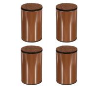 MUZIT Elevador de Muebles, 4 elevadores autoadhesivos, Soportes elevación Cama Redondos Alta Resistencia 2,36 "x 1,97"(Brown,2.36"x3.94")