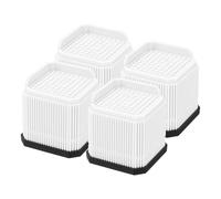 MUZIT Elevador de Muebles, elevadores Cama, Bloque elevación apilable Cuadrado Alta Resistencia a plástico 2 Pulgadas for Escritorio, Silla, Mesa, Patas sofá(White,8 Inch)