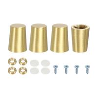 MUZIT Elevador for Muebles, 4 Patas de latón for Tabla Cortar, minipatas gabinete Antideslizantes 0,51 "x,39" con Tornillos y Arandelas(0.59" x 0.79")