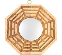 MUZIT Espejo Feng Shui, Bagua,Adorno de Espejo,Cultura del Taoísta Espejos convexos Madera durazno