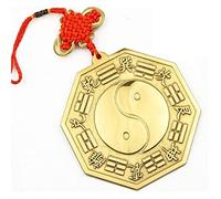 MUZIT Espejo Feng Shui, Bagua,Adorno de Espejo, Tradicional Adornos la Suerte Ocho diagramas cóncavo