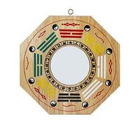 MUZIT Espejo Feng Shui, Hecho de Madera melocotón, for protección(13cm)