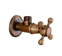 MUZIT Válvula, piezas de repuesto for grifo, válvula parada ángulo baño latón antiguo 1/2" x, válvulas triangulares llenado en caliente y frío