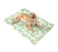 muzoira Alfombrilla de refrigeración para mascotas para perros y gatos - Cama con almohadilla de hielo de verano con bolsa de hielo de gel para dormir en climas cálidos (mantequilla dulce, 65 x 90 cm)