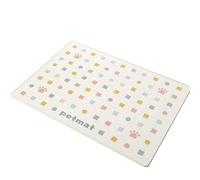 muzoira Cama refrescante para perros de raza grande para el verano, alfombrilla de gel para mascotas para Golden Retriever Shiba Sleep (lunares beige, 85 x 120 cm)