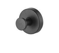 muzoira Ganchos de ventosa de acero inoxidable, gancho individual montado en la pared para baño de hotel, moderno, minimalista, negro, blanco, dorado, gris, 2/4/6/8 piezas (negro, 6)