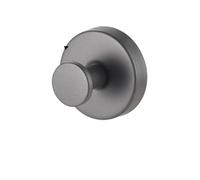 muzoira Ganchos de ventosa de acero inoxidable, gancho individual montado en la pared para baño de hotel, moderno, minimalista, negro, blanco, dorado, gris, 2/4/6/8 piezas (gris, 6)