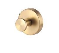 muzoira Ganchos de ventosa de acero inoxidable, gancho individual montado en la pared para baño de hotel, moderno, minimalista, negro, blanco, dorado, gris, 2/4/6/8 piezas (dorado, 2)