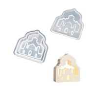 muzoira Molde de silicona de luna y castillo de Ramadán, decoración de linterna para manualidades de festivales de Oriente Medio (1)