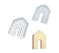 muzoira Molde de silicona de luna y castillo de Ramadán, decoración de linterna para manualidades de festivales de Oriente Medio (2)