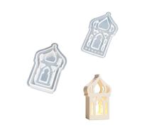muzoira Molde de silicona de luna y castillo de Ramadán, decoración de linterna para manualidades de festivales de Oriente Medio (3)