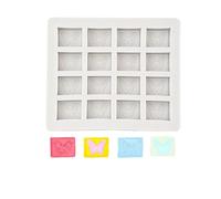 muzoira Molde de silicona de mariposa grande y pequeña para caramelo, galletas, dulces y chocolate, formas cuadradas de conejo y mariposa (2#Grayb471)