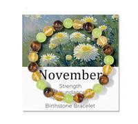 muzoira Pulsera de piedra natural para mujer, cadena de mano con piedras preciosas de cristal para regalo de cumpleaños, joyería geométrica simple, 12 estilos, talla única, Acetato, No es una piedra