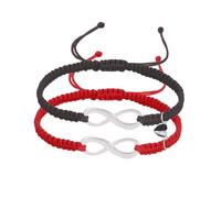 muzoira Pulsera magnética de succión infinita para parejas, hermanas y amigos, cuerda de colores tejida, juego de regalo de 8 palabras, talla única, Acetato, No es una piedra preciosa