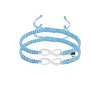 muzoira Pulsera magnética de succión infinita para parejas, hermanas y amigos, cuerda de colores tejida, juego de regalo de 8 palabras, talla única, Acetato, No es una piedra preciosa