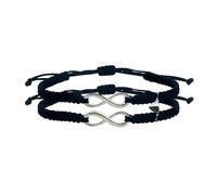 muzoira Pulsera magnética de succión infinita para parejas, hermanas y amigos, cuerda de colores tejida, juego de regalo de 8 palabras, talla única, Acetato, No es una piedra preciosa