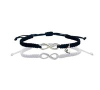 muzoira Pulsera magnética de succión infinita para parejas, hermanas y amigos, cuerda de colores tejida, juego de regalo de 8 palabras, talla única, Acetato, No es una piedra preciosa
