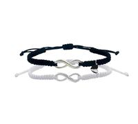 muzoira Pulsera magnética de succión infinita para parejas, hermanas y amigos, cuerda de colores tejida, juego de regalo de 8 palabras, talla única, Acetato, No es una piedra preciosa