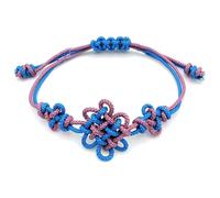 muzoira Pulsera trenzada con nudo de la paz, ajustable, tejida a mano, regalo de bendición para mujer, talla única, Acetato, No es una piedra preciosa