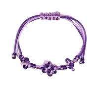 muzoira Pulsera trenzada con nudo de la paz, ajustable, tejida a mano, regalo de bendición para mujer, talla única, Acetato, No es una piedra preciosa