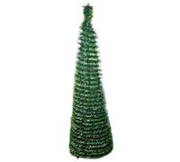 Muzrunq Árbol de Navidad emergente, Delgado y Plegable, de 1, 5 m, con Forma de lápiz Artificial, Ideal para el hogar, la Oficina, la Chimenea, Fiestas, Interiores y Exteriores.