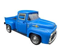 Muzrunq Little Blue Truck Toy Puerta Retro Decoración de Camiones Azules Mini camión de camioneta Vintage Decoración de Navidad Vintage Decoración de la Mesa Azul.