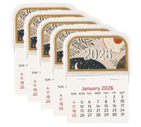 Muzrunq Mini Calendario 2026 Calendario Adhesivo Peel and Stick 5 Piezas Decoración de Pared Conveniente y Compacta para Tarjetas de Visita Auto Laptop Nevera Hogar Oficina Mini 2026.