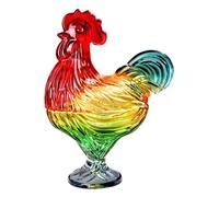 Muzrunq Plato de cristal para gallina en nido, plato de cristal para dulces de gallo, frutero de pollo con tapa, de postre para decoración de mesa del hogar.