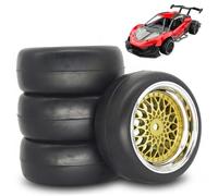 Muzrunq RC Drift Wheels Juego de 4, 12 mm Hex 1/10 RC Neumáticos Diámetro 62 mm Reemplazo para Turismos.