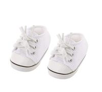 Muzrunq Zapatos de muñeca Zapatos de Skate Casuales Blancos Calzado para muñecas de 18 Pulgadas Juguetes para niños Mini muñeca Tenis de Lona 1 par de Calzado Muñecas Disfraz Informal de Moda Regalos
