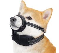 Muzzle Reflective Dog Muzzle, ajustable Soft Puppy Muzzle for Grooming and Night Walks, Black Dog to Prevent Biting, material de poliéster, S, M, L, 74 g, 96 g, 100 g