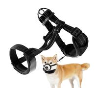 Muzzle Reflective Dog Muzzle, ajustable Soft Puppy Muzzle for Grooming and Night Walks, Black Dog to Prevent Biting, material de poliéster, S, M, L, 74 g, 96 g, 100 g