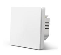 MVAVA Interruptor de luz Wlan, Interruptor de pared inteligente Alexa y Google Home Funciona con Tuya, Interruptor de luz empotrado de 86mm, interruptor de luz de pared 1 compartimento 1 vía Blanco