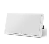 MVAVA Interruptores Conmutador con Garfio,Interruptor pared con Mate,Basculante Con Gran Panel,Fácil Instalación,1 Gang 2 Vía,150mm Blanco