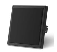 MVAVA Interruptores Conmutador con Garfio,Interruptor pared con Mate,Basculante Con Gran Panel,Fácil Instalación,1 Gang 2 Vía,86mm Negro