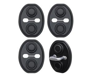 MVBILMSF 4 Piezas Protección Negra para Cerradura de Puerta para Seat Ibiza 2017-2025, Cubiertas Protectoras de Silicona para Pestillos de Puertas de Automóviles,Black