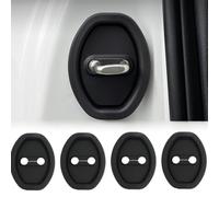 MVBILMSF 4 Piezas Protección Negra para Cerradura de Puerta para Toyota Avensis III 2009-2018, Cubiertas Protectoras de Silicona para Pestillos de Puertas de Automóviles