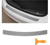 MVBILMSF Protector Parachoques Trasero para Hyundai i10 III 2023 2024 2025, Umbral de Puerta de Fibra de Carbono para Maletero de Coche Resistente A Arañazos,White