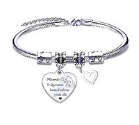 MVBVBV Pulsera personalizada día de la Madre original, pulsera mamá e hija Regalo para mi mamá de cumpleaños, Navidad (3)