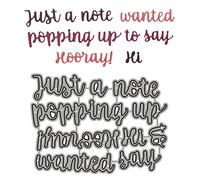 Mvchifay Troqueles de corte Happy Birthday Holiday Thanks Greetings Metal Stencils Scrapbooking Tool Love Heart DIY Plantilla de grabado de acero al carbono para hacer tarjetas de papel (solo una nota)