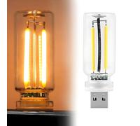 MVIOCS Innovadora luz nocturna LED con control táctil USB, lámpara ambiental de botella de vidrio retro para coche, dormitorio y pasillo, mini luz multicolor regulable para decoración romántica de